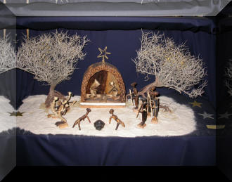 Krippe aus Bananenblätter, Kamerun