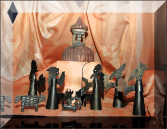 Krippe aus Metall, Indien